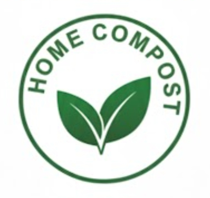 Green circular logo with two leaves and 'Home Compost' text.