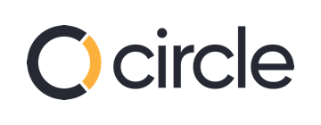 Partial view of a logo with orange and black elements.